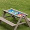 Gardenised Kids Picnic Play Table, Sandbox Table with Umbrella Hole and 2 Play Boxes with Removable Top, Gray QI004476 - alternate 7